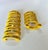 Mid-Century Modern Yellow Phonic Resin Drawer/Door Pull With Aluminum Accent, Set of 23 For Sale - Image 3 of 6
