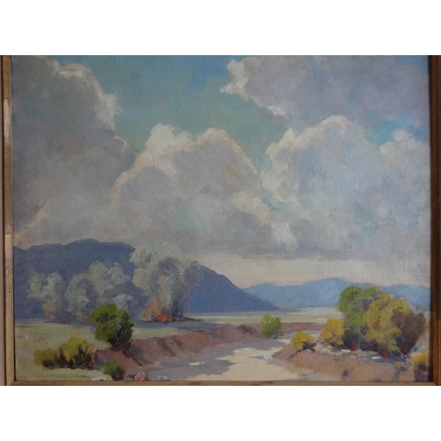 Mid 20th Century Harold Walsh - Desert Landscape - Oil on Board For Sale - Image 4 of 7