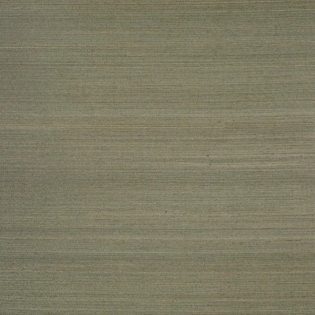 SAMPLE - Schumacher Musa Abaca Wallpaper In Eucalyptus For Sale