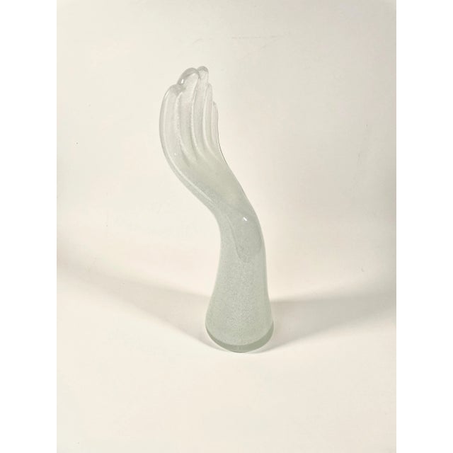 Murano Glass Hand Sculpture by Vistosi, Italy For Sale - Image 11 of 12