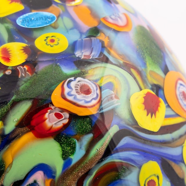 Vintage 20th Century Italian Hand Blown Murano Glass Vase, 1990s For Sale - Image 10 of 15