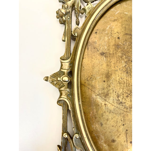 Antique Brass Standing Picture Frame For Sale - Image 13 of 13