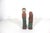 Vintage Hand Carved Painted Wood Man and Woman Folk Art Couple Figurines Carving, Shelf Decor For Sale - Image 4 of 12