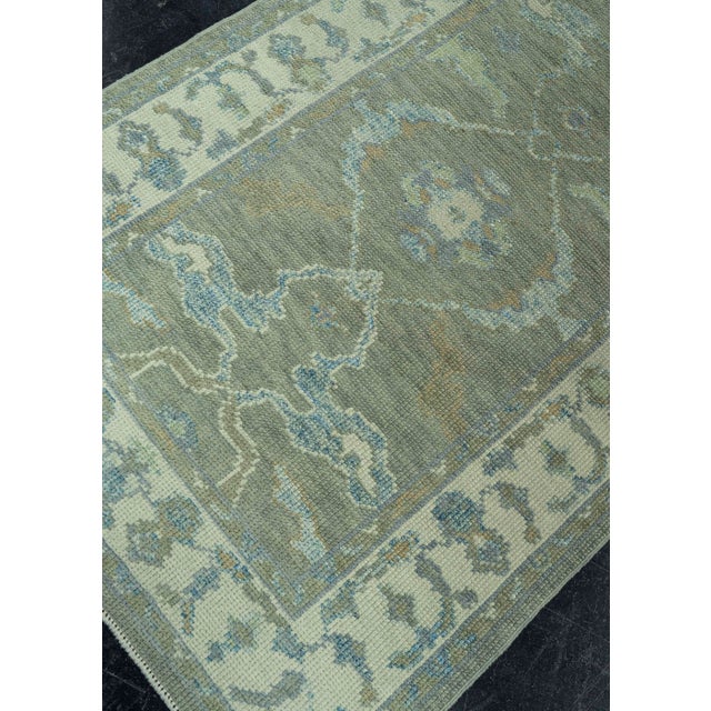 Turkish Oushak Rug 2'11" x 9'7" #19124 For Sale In Houston - Image 6 of 8