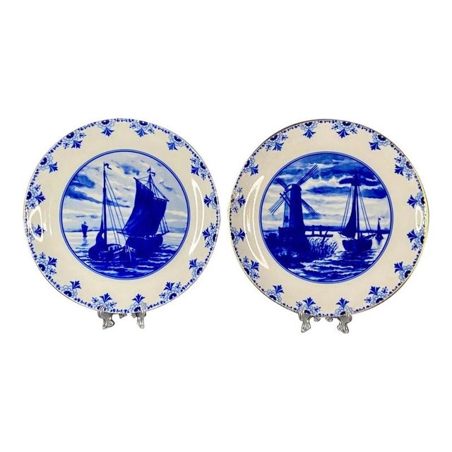 Vintage Cobalt Blue W 1764 Collection Plates from Wallendorf, GDR, 1964, Set of 2 For Sale - Image 13 of 13