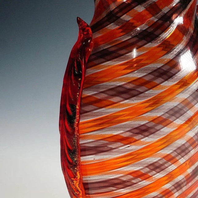 Glass Murano Glass Spirale Vase by Eugenio Ferro, 2009 For Sale - Image 7 of 11