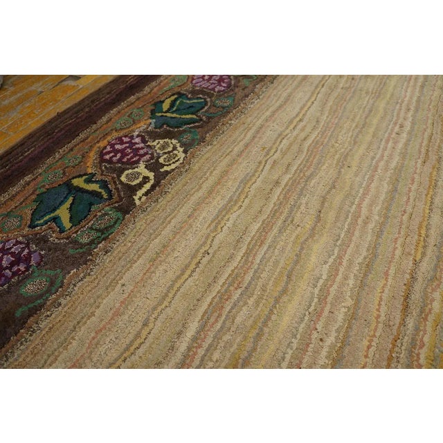 Antique American Hooked Rug 8' 8" x 11' 8" For Sale In New York - Image 6 of 12