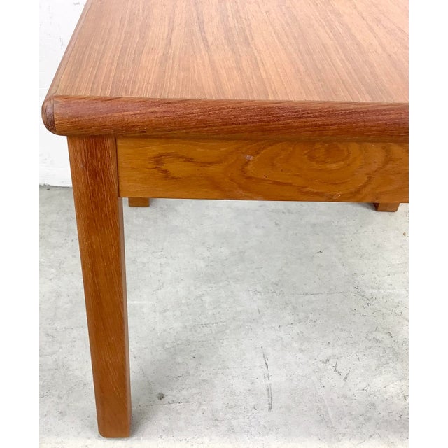 Vintage Modern Square Teak End Table For Sale In Philadelphia - Image 6 of 13