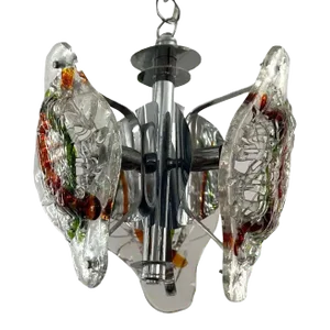 Vintage Italian Pendant With Murano Glass by Mazzega
