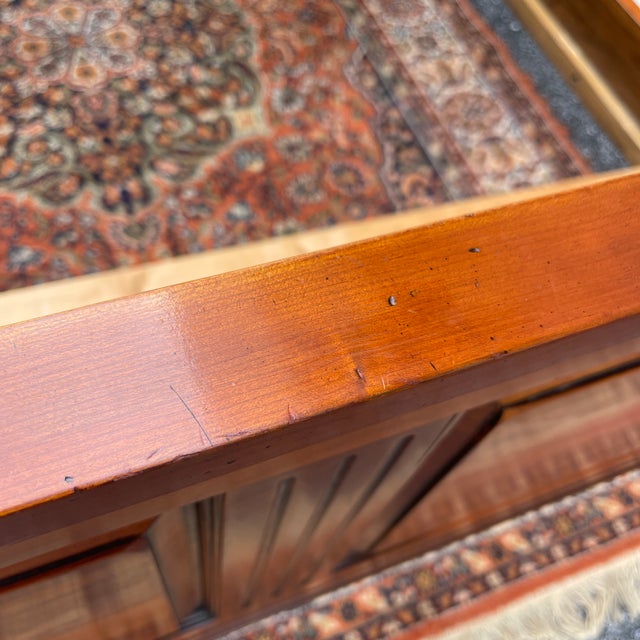 Vintage Harden Solid Cherry Traditional Biedermeier Queen Panel Bed For Sale - Image 14 of 17