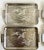 Here is a great set of FOUR small/petite trays made in Japan in the mid-century. Each tray has handles on the ends and a...