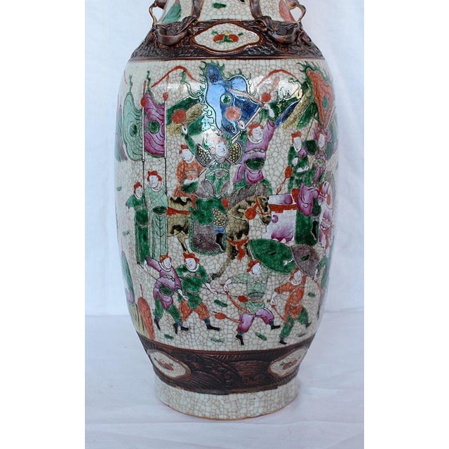 Large Canton Crackled Porcelain Baluster Vase, China, 19th Century For Sale - Image 10 of 18
