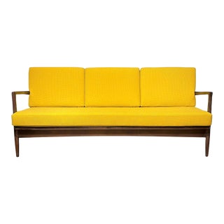 Vintage Danish Kofod Larsen for Selig Walnut Sofa For Sale