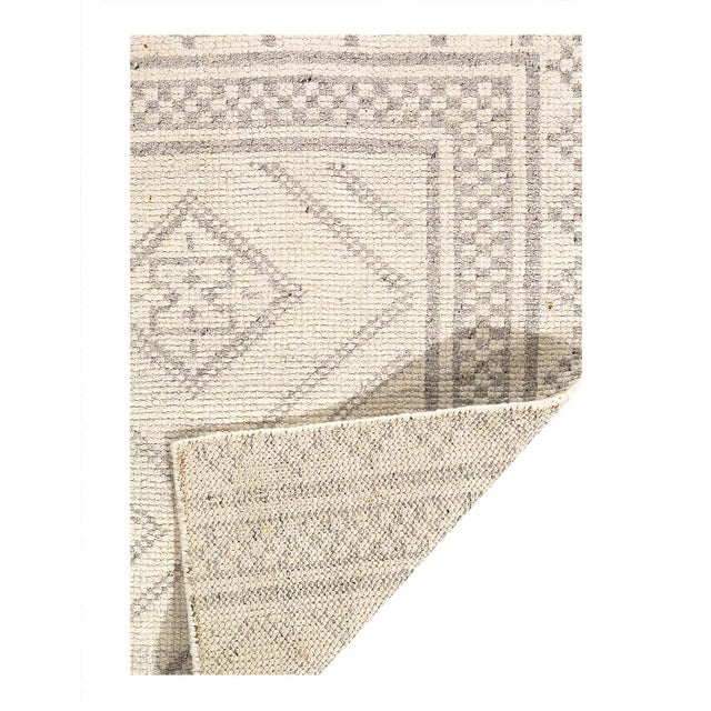 Modern Pasargad DC Silver Color Pile & Loop Design Rug For Sale - Image 3 of 3