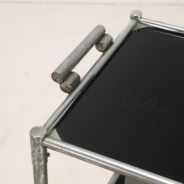 Vintage Service Trolley in Aluminium and Glass, Italy, 1960s For Sale - Image 3 of 9