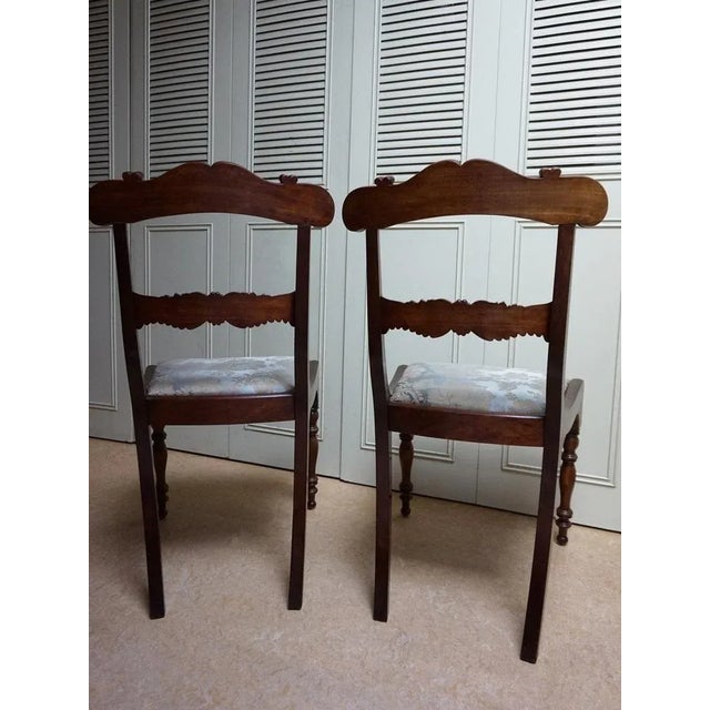 Wood Set of 19th Century Regency Mahogany Cornucopia Dining Chairs For Sale - Image 7 of 12