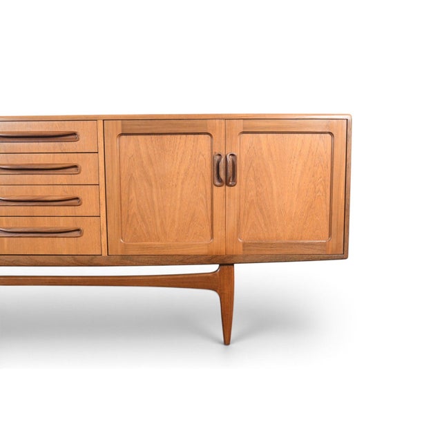 G Plan Mid 20th Century Large G Plan Fresco Credenza in Teak For Sale - Image 4 of 9