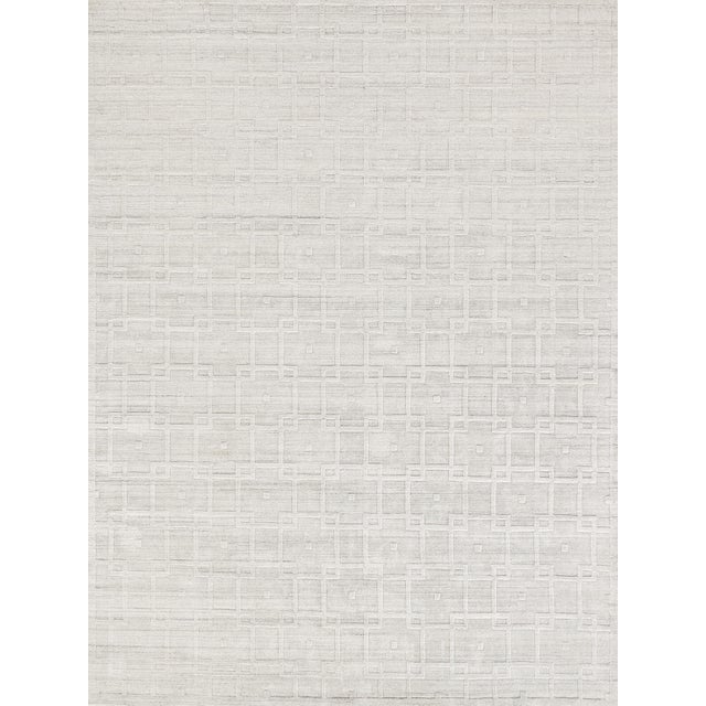 Exquisite Rugs Castelli Handmade Bamboo Silk & Cotton Ivory Rug-12'X15' For Sale