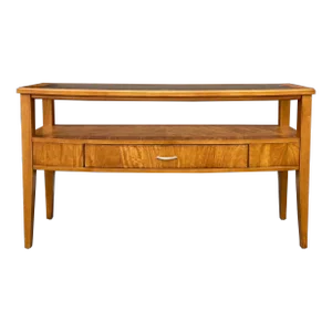 1990s Contemporary Lane Furniture Tiered Maple Console or Sofa Table