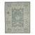 Early 21st Century Blue Floral Design Handwoven Wool Turkish Oushak Rug 4'11" X 6'7" For Sale