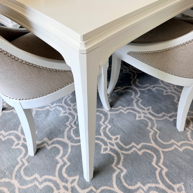 Wood Expandable Dining Table and 6 Chairs From Thomasville For Sale - Image 7 of 16