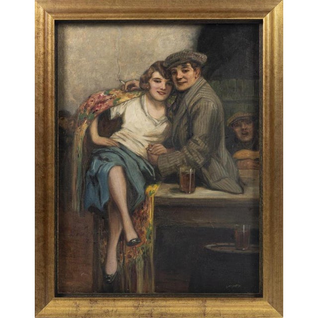 Richard Geiger, Figurative Scene, Oil on Canvas For Sale - Image 6 of 6