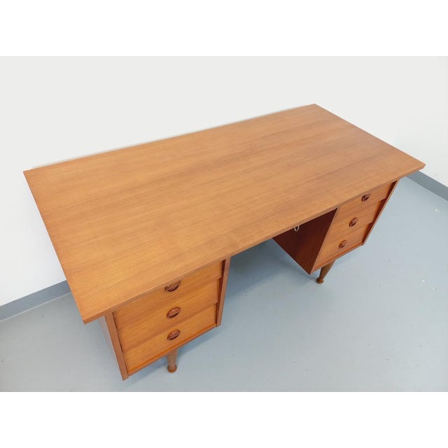 Wood Vintage Scandinavian Style Desk in Teak, 1960s For Sale - Image 7 of 16