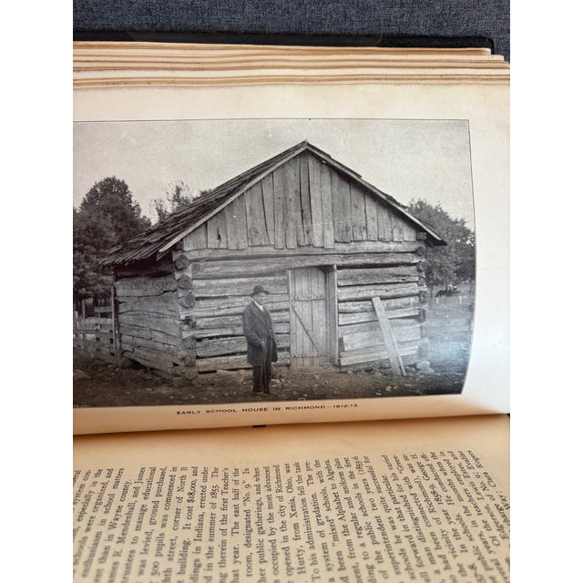 Animal Skin 113 Years Old … Very Rare 1912 Historical Volumes … Memoirs of Wayne County & Richmond, Indiana … 2 Volume Set…. For Sale - Image 7 of 18