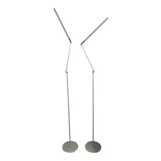 MoMA Modern Z-Bar Led Aluminum Floor Lamp - A Pair For Sale