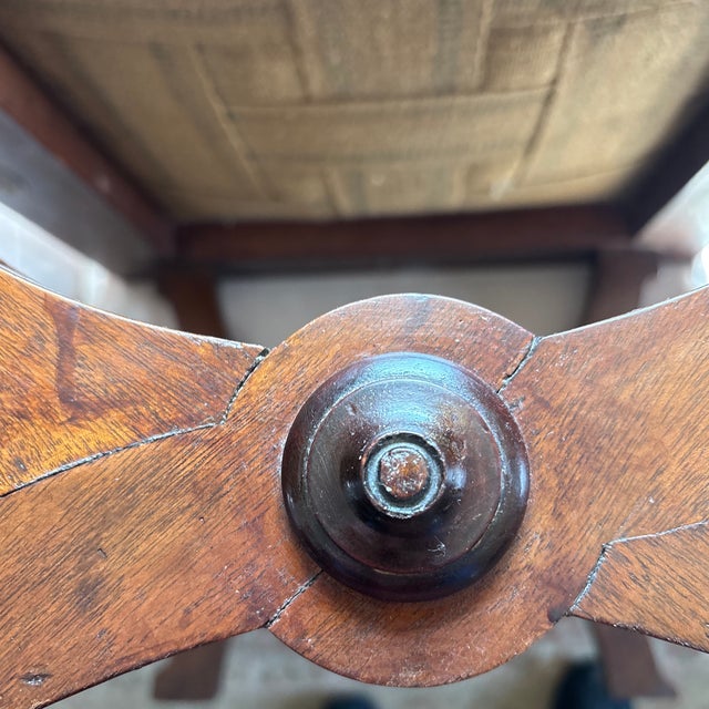 Chestnut Late 19th Century Regency Style Mahogany Stool For Sale - Image 8 of 9