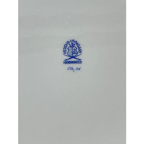 Chinese Bouquet Apponyi Green Dinner Plates from Herend, 1980s, Set of 12 For Sale - Image 3 of 5