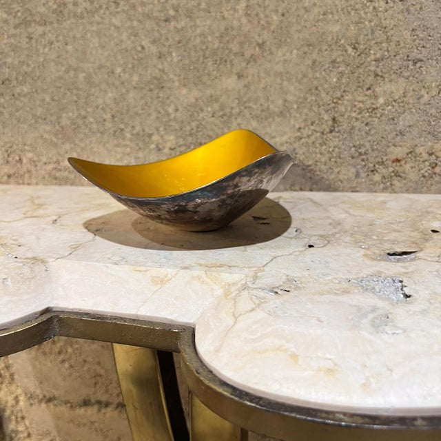 Mid-Century Modern 1960s Sculptural Yellow Dish Reed & Barton by John Prip For Sale - Image 3 of 10