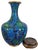 A striking mid-century Chinese cloisonné vase featuring an exceptionally vibrant palette of rich navy blue, brilliant...