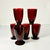 Art Deco 1920s Antique Art Deco Boho Chic Hollywood Regency Ruby Red Footed Tumbler Glasses - Set of 6 For Sale - Image 3 of 11