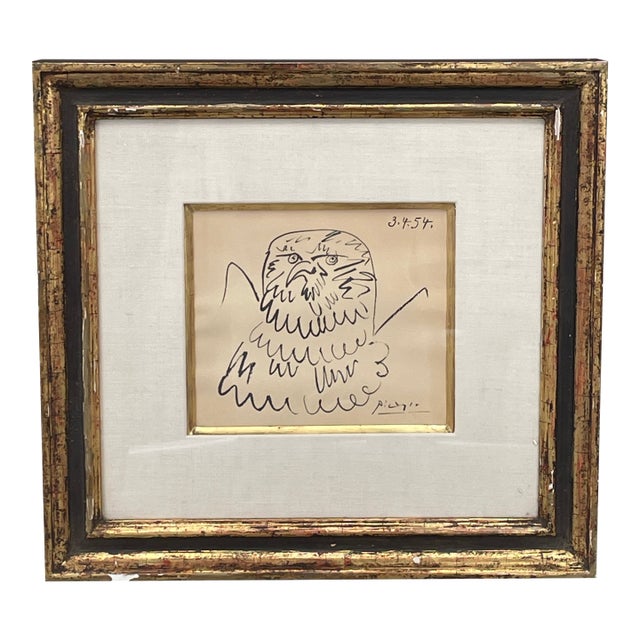 1950s Picasso Eagle Drawing For Sale
