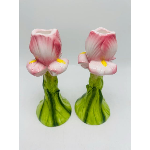 Vintage Italian Candle Sticks, a Pair For Sale - Image 4 of 6