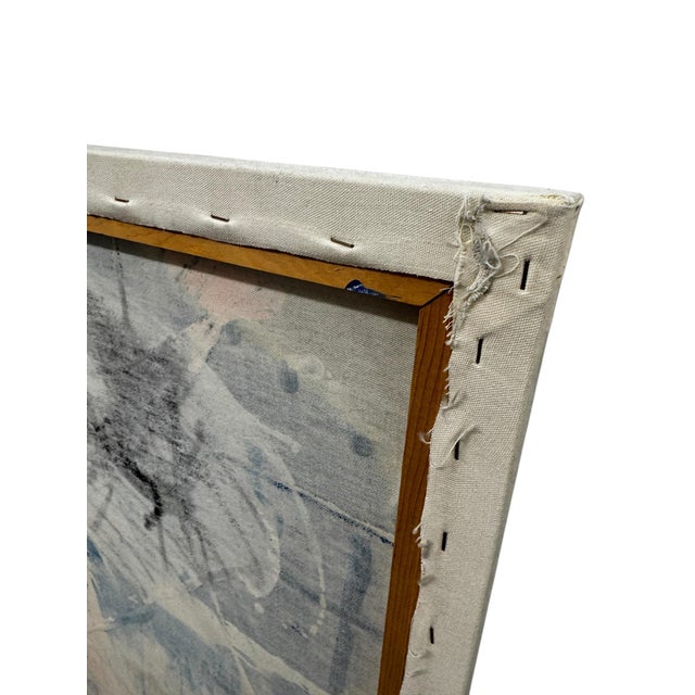 Abstract Jack Craig Compton Oversized 1980s Colorful Abstract Mixed Media Painting on Canvas 60x46 For Sale - Image 3 of 6