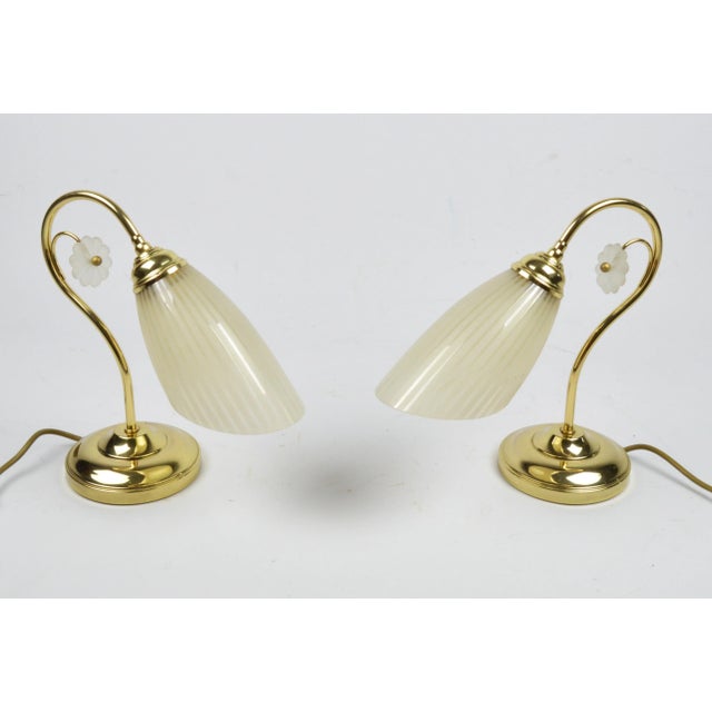 Gold Table Lamps, 1980s, Set of 2 For Sale - Image 8 of 8