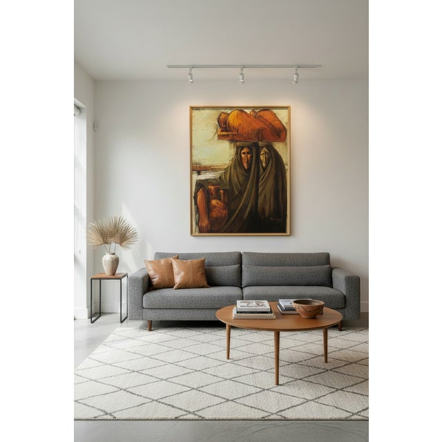 "A Thousand Words" – Mid-Century Spanish Expressionist Oil on Canvas (1968) For Sale - Image 10 of 10