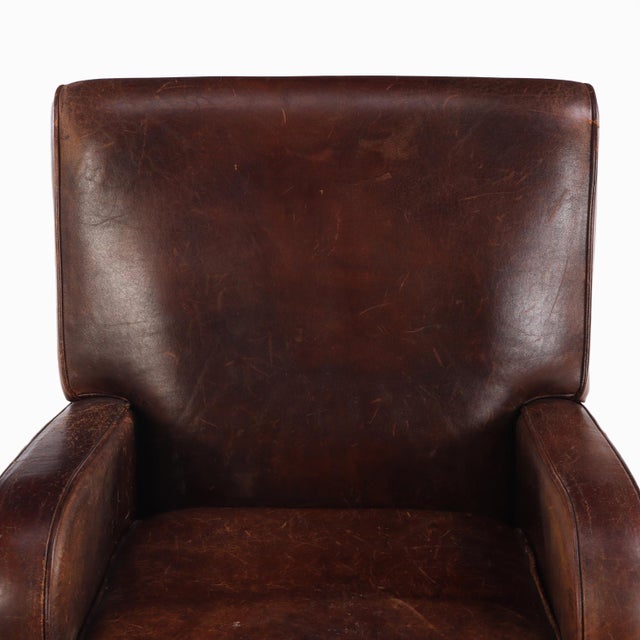 1960s A Dutch Classic Leather Club Chair, C. 1960. For Sale - Image 5 of 8