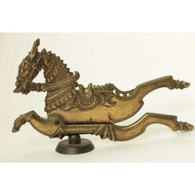 This antique Indian betel nut cutter has the finest detailing I've seen on a brass tool of this kind. The integrated...