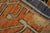 Superb Persimmon Color and Navy Border With Chinoiserie Pattern Antique Chinese Kansu Rug For Sale - Image 11 of 11