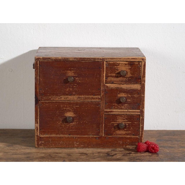 Brown Japanese Ko-Dansu Drawer Cabinet For Sale - Image 8 of 10