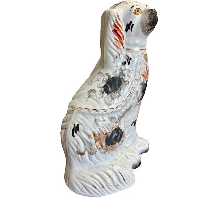 Mid 19th Century Mid 19th Century English Staffordshire Dog Figurine For Sale - Image 5 of 9