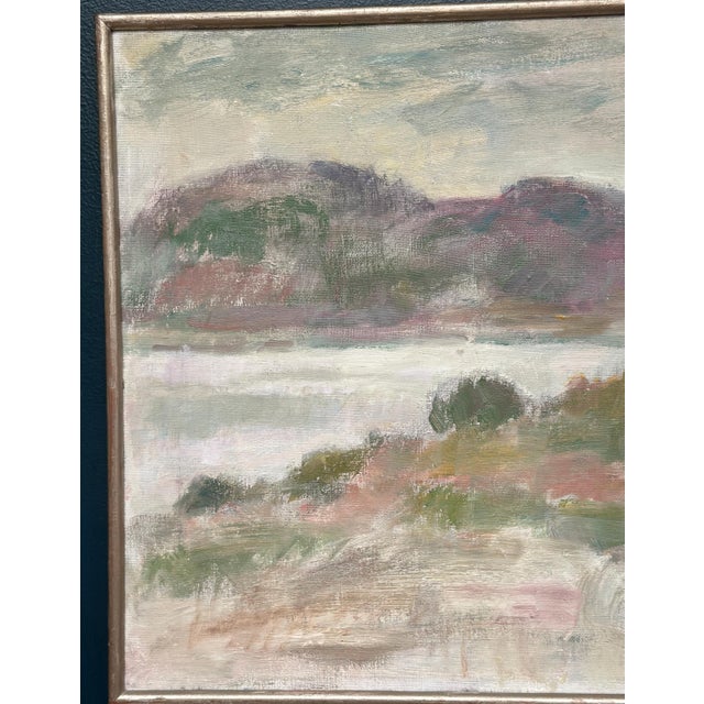 Original Swedish Oil on Canvas – “Early Morning, Bohuslän Tjuvkil Kungälv” by Gunnel Forssell – Signed – Vintage & Framed...