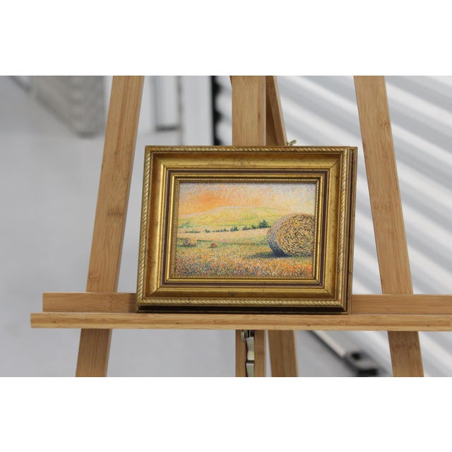Everwyn, Impressionist Wheat Field Landscape, Oil Painting, Framed For Sale - Image 9 of 15
