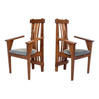 Arts and Crafts Douglas Green for Green Furniture Design Armchairs For Sale