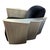 1970s 1970s Pair of Art Deco Club Chairs Silver Leaf Over Wood With Black Velvet Seat For Sale - Image 5 of 5