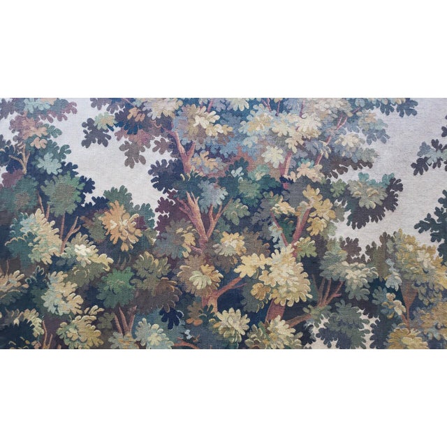 Antique Verdure Tapestry With River For Sale - Image 4 of 11
