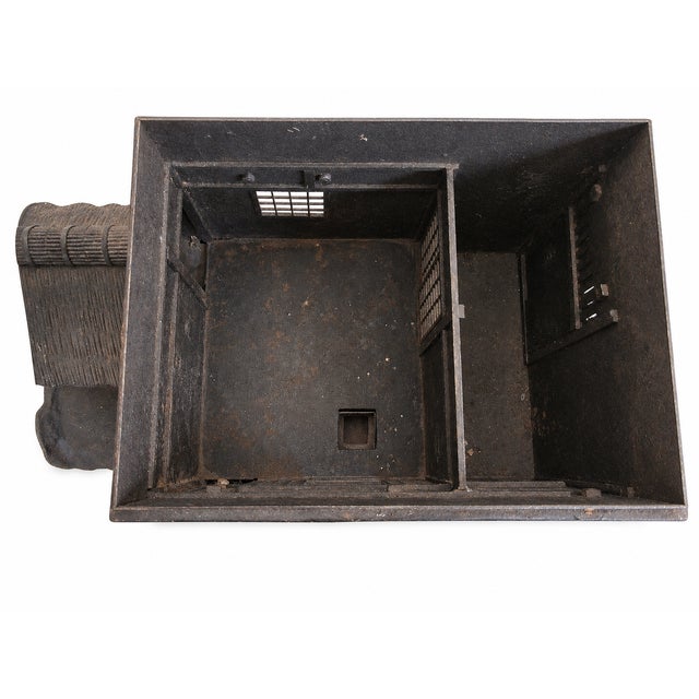 Japanese Antique Japanese Cast Iron House Lantern Oil Lamp 4-Door Signed Kyojiro For Sale - Image 3 of 10